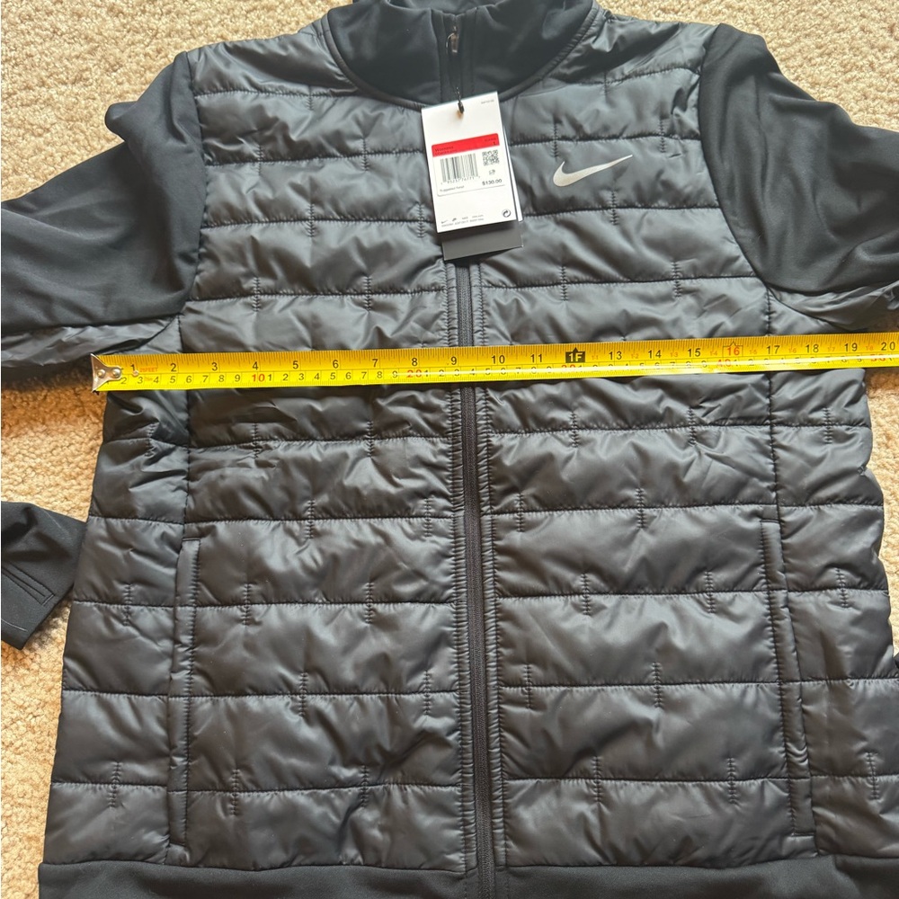 Nike Jacket Women L Black Therma-FIT Running Full Zip Thermal Puffer DD6061-010 - Picture 4 of 6